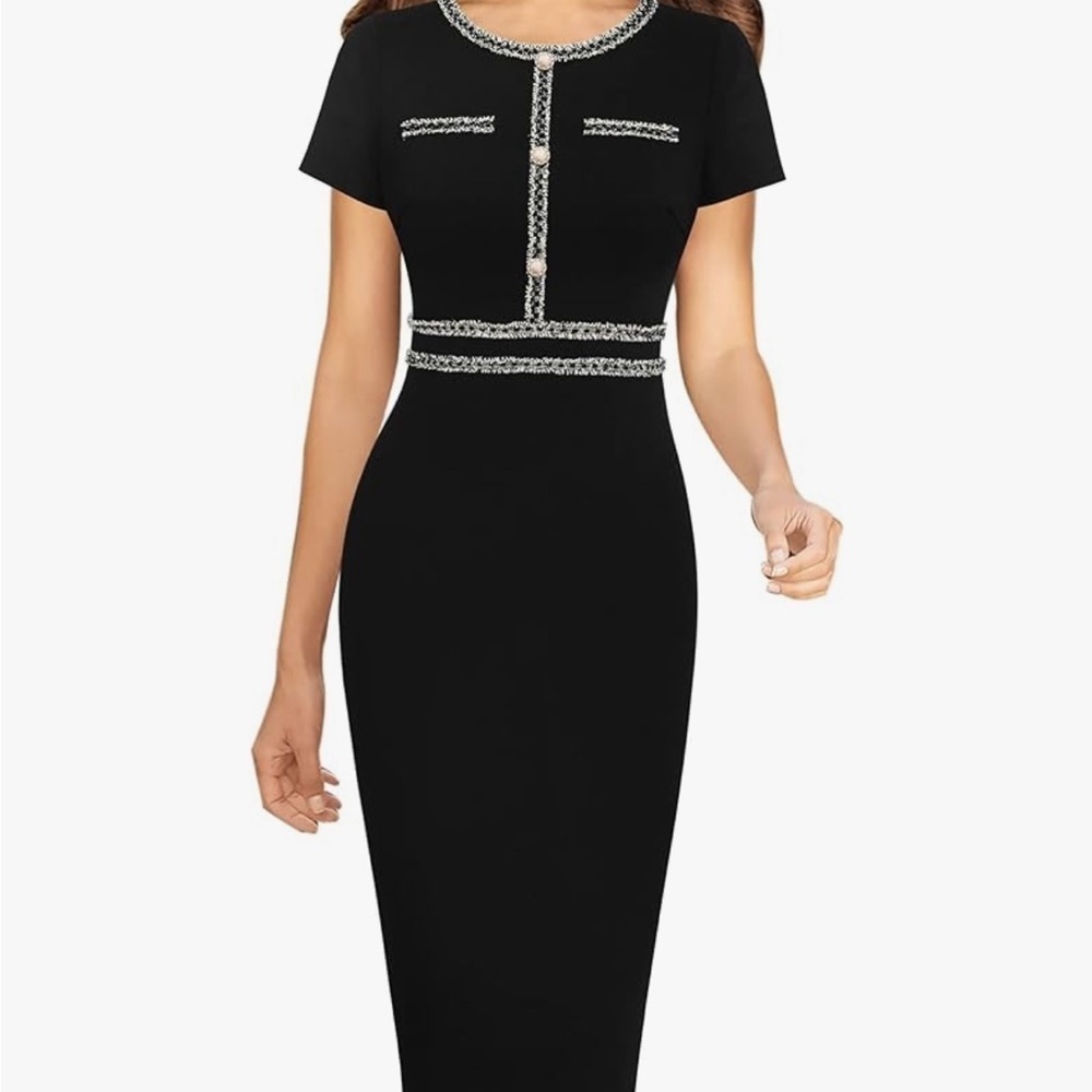 Women’s size large crew neck pencil dress - Picture 2 of 15